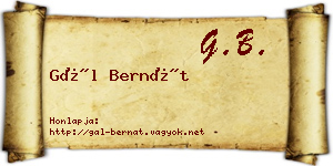 Gál Bernát névjegykártya